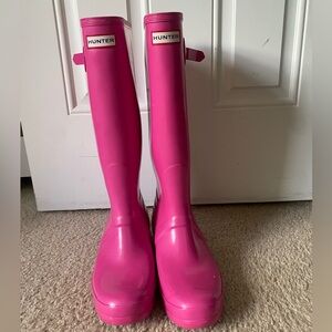 Hunter Pink Rainboots size 11 Female